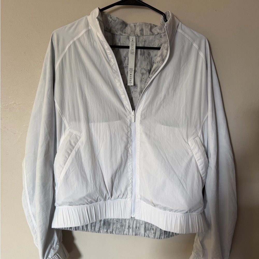 lululemon athletica Light Gray Bomber Jacket